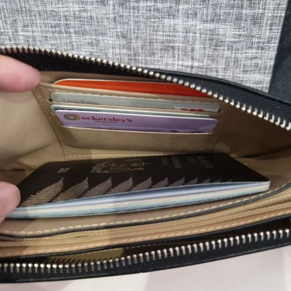 Accordion Wallet Card Case Coin Purse Passport Holder Travel Wallet AVO GREEN - Picture 2 of 7